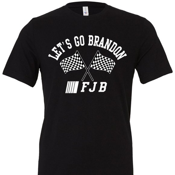 Other - Let's Go Brandon Racing Flags FJB T-shirt Racing Stripes #FJB Nascar
